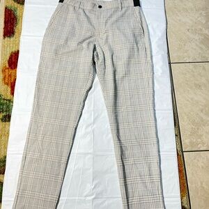 Zara Men's Light Gray Checkered Pants